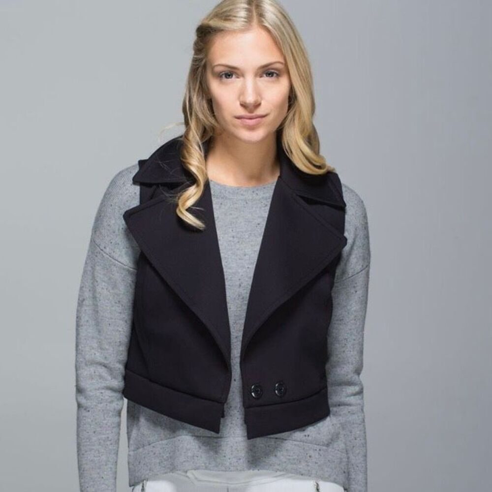 Lululemon Athletica Black Sleeveless Blazer - Picture 2 of 9